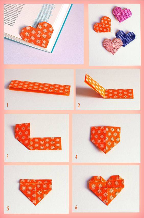 como fazer marcador de livro origami